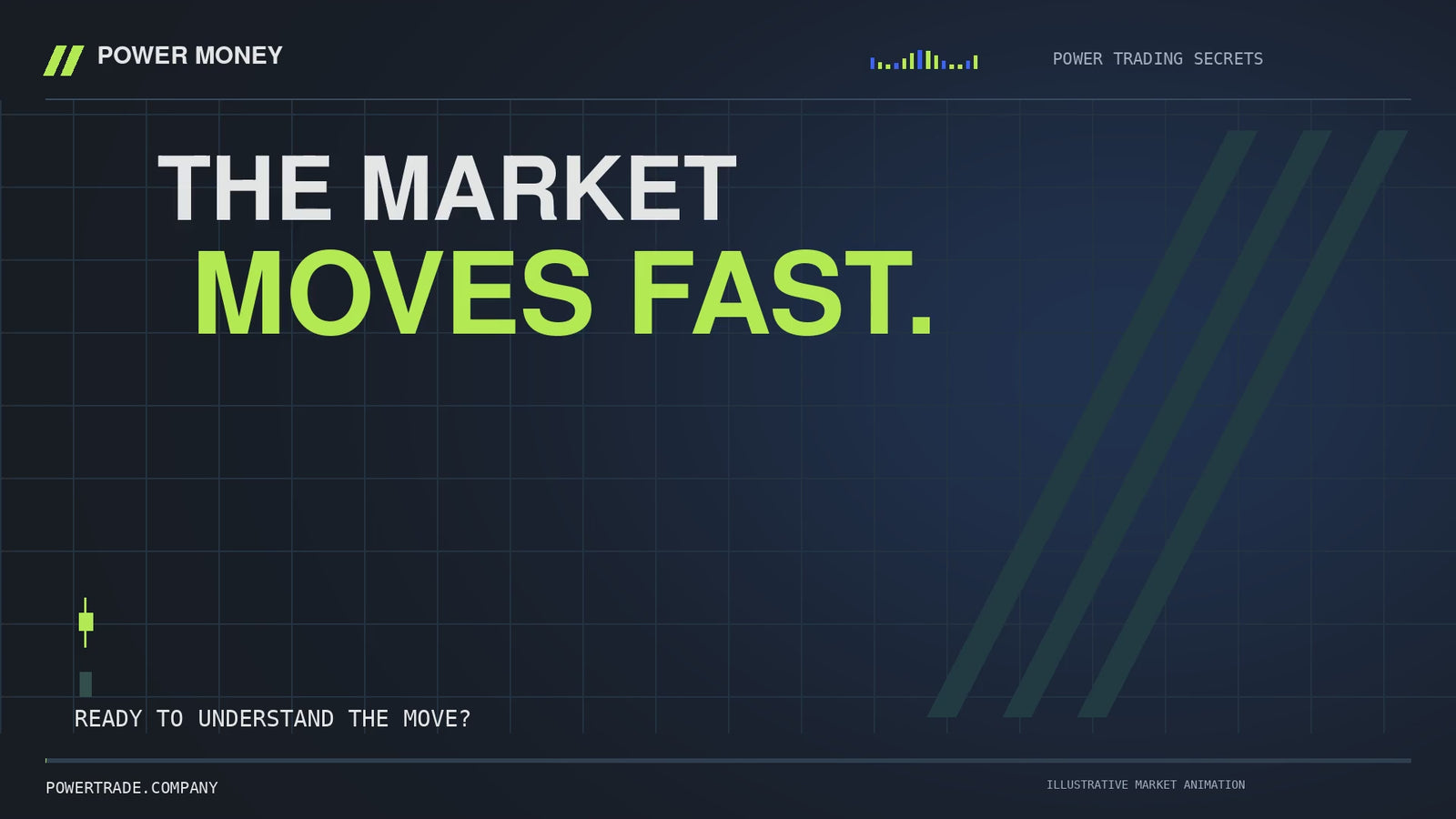 POWER MONEY: 12 downloadable books, a 90-day learning roadmap, and $9.99 for the entire collection. Animated market graphics with original EDM music.